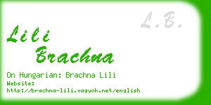 lili brachna business card